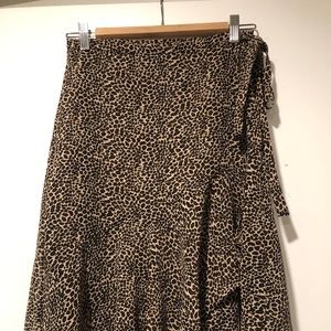 Cheetah print wrap skirt